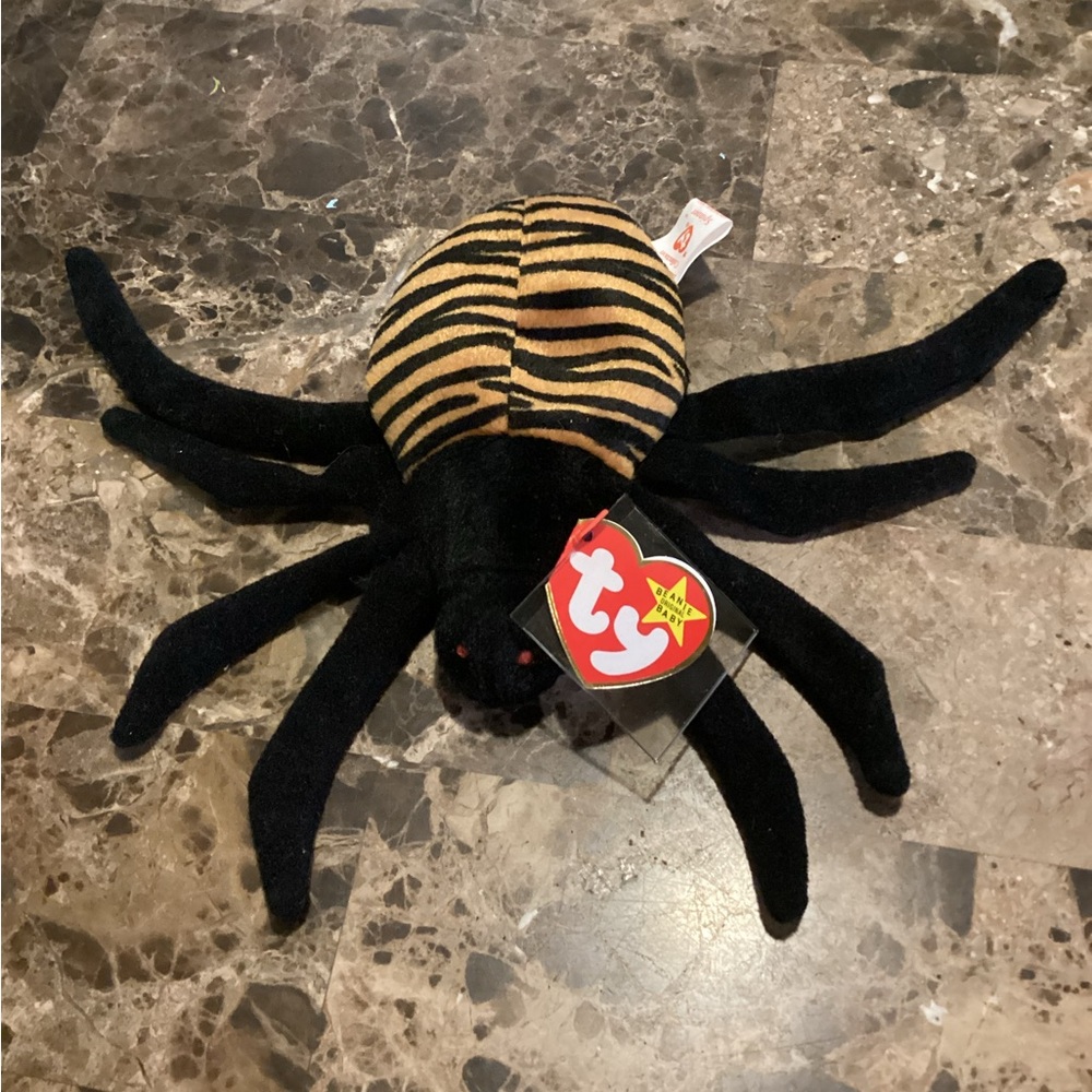 Ty Black and Orange Plush Spider